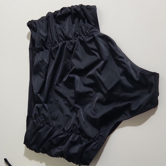 COCOSHIP Bikini Womens Size 16 black bottoms high rise runched - Picture 5 of 10